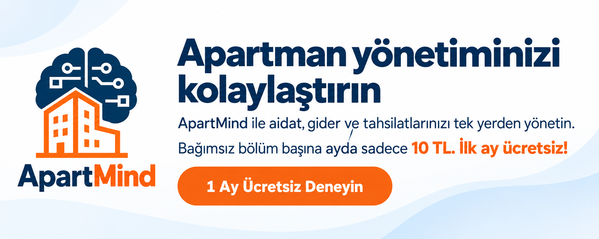 Apartman yönetiminizi kolaylaştırın. ApartMind ile aidat, gider ve tahsilatlarınızı tek yerden yönetin.