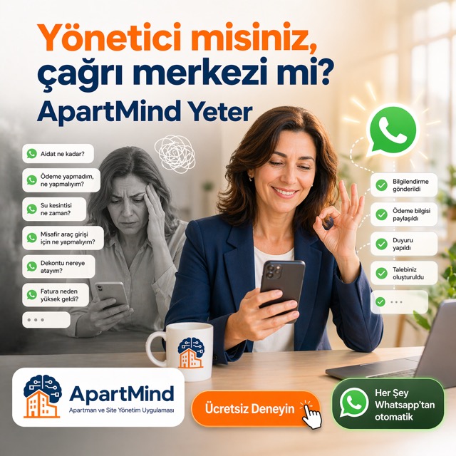 Yönetici misiniz, çağrı merkezi mi? ApartMind yeter