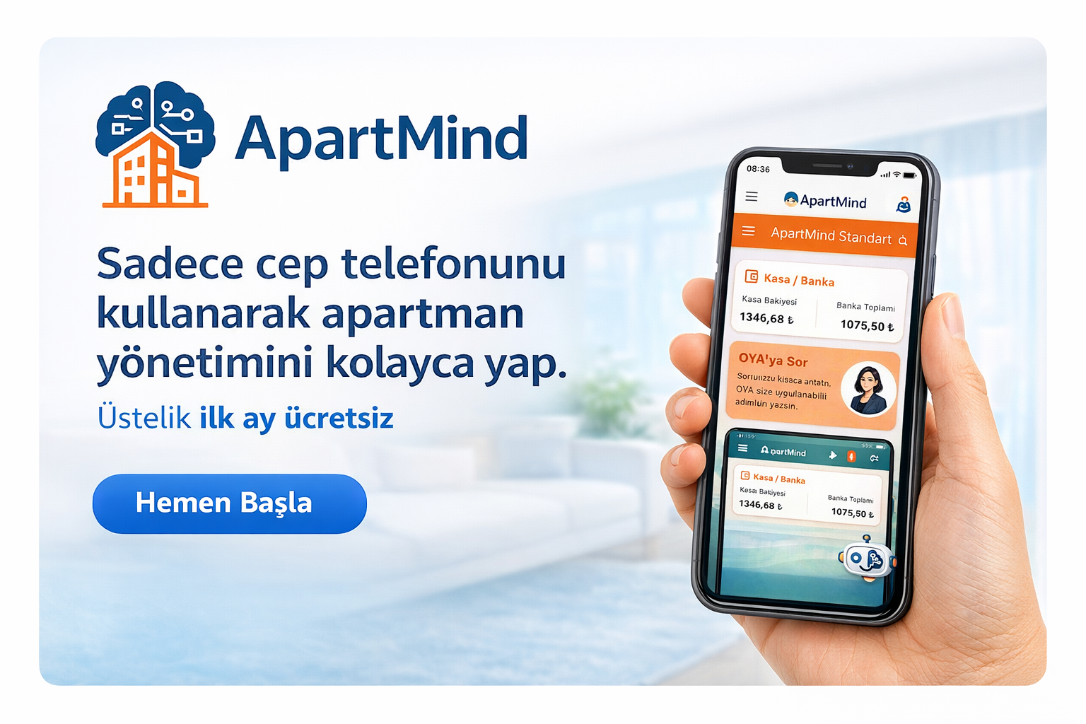 ApartMind ilk ay ücretsiz kampanya görseli